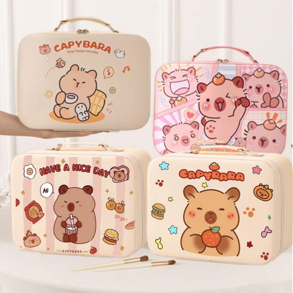 Creative Capybara Cosmetic Pouch Portable Cute Cosmetic Handbag Women's Cosmetic Bag Easy To Carry