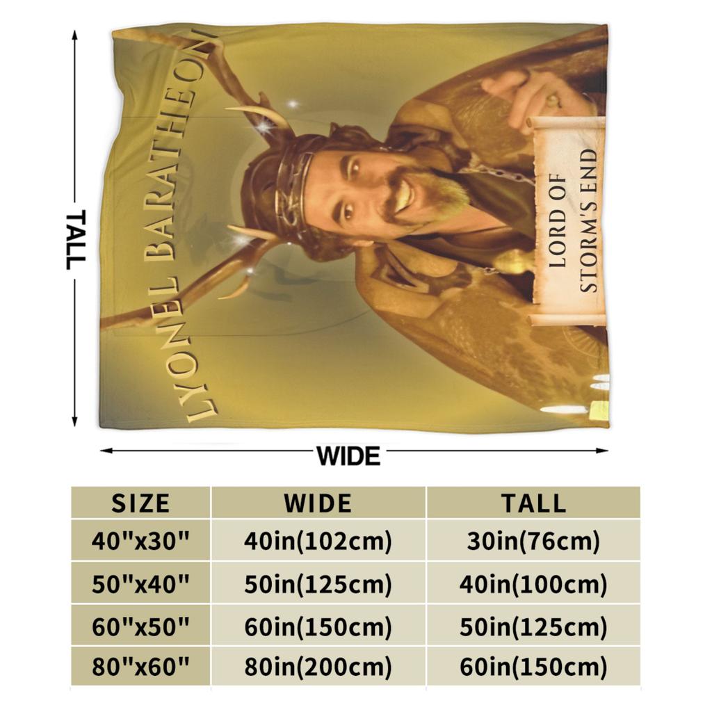 Lyonel Baratheon Flannel Blanket Winter  Warm Throw Blanket for Children Bedroom Funny Bedspread Sofa Bed Cover