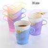 Одноразовый утолщенный пластиковый держатель для стаканов (20-Упаковка)