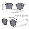 UV400 Ocean Lens Shades Clear Y2K Eyewear Trendy Square Round Sunglasses  for Women