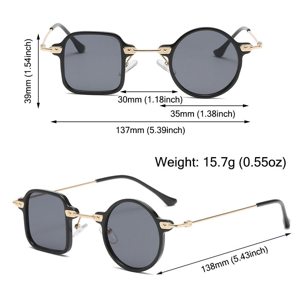 UV400 Ocean Lens Shades Clear Y2K Eyewear Trendy Square Round Sunglasses for Women