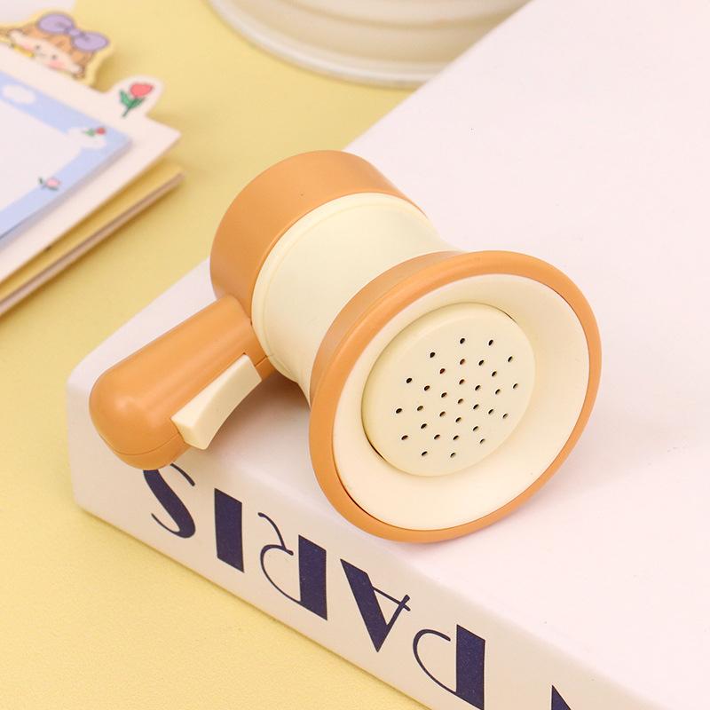Cartoon Mini Recording Speaker Toy Keychain Charm Children Kids Handheld Loudspeaker Backpack Bag Pendant Car Key Chain Keyring