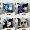 Наволочка для подушки с изображением певицы Леди Гага Для автомобиля Дивана Декоративная Домашняя Двусторонняя Печать Плюшевая Квадратная Подушка-плед Чехол