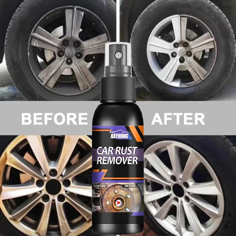 T05 Car Rust Remover Set Wire Rust Remover Spray Cleaner Polish Dustproof Decontamination Car Tire Care Rust Remover Spray lyp03