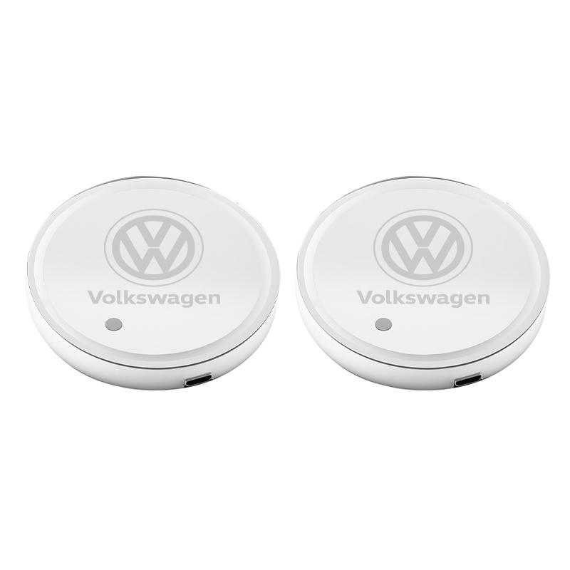 2Pcs Touch RGB LED Car Cup Holder Pad Coaster Accessories For VW GTI Polo Golf MK6 Passat B6 Tiguan Arteon Jetta T-ROC ID.4 CC zk4