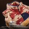 Мужская флисовая толстовка Madden Workwear с принтом Навахо, на молнии, с воротником-стойкой