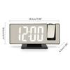 Digital Clock Temperature Display with Projection and Mirror Alarm Clock for Bedroom Easy to Set with Projection