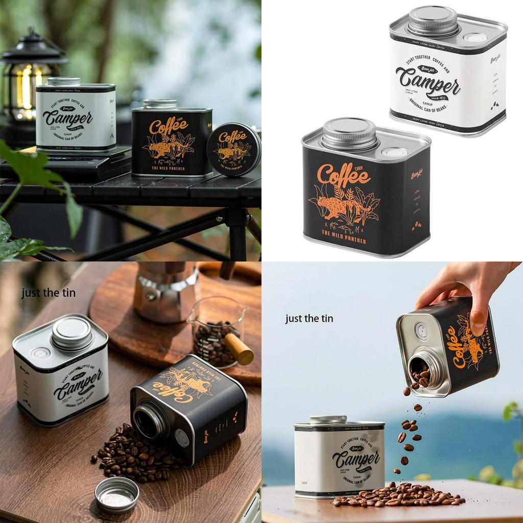 Жестяная банка для кофейных зерен в стиле инс, герметичная, для кемпинга на открытом воздухе, для упаковки и хранения пищевых продуктов