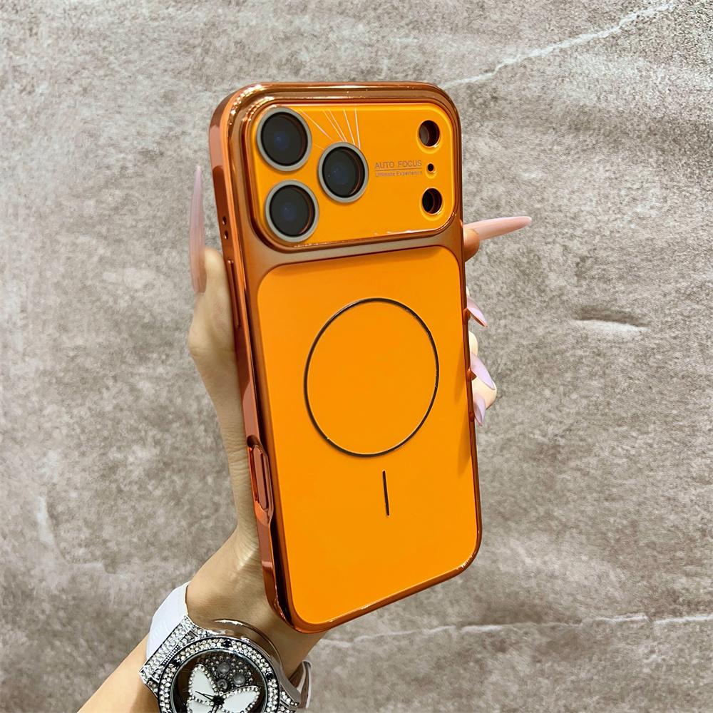 Luxury Plating For Magsafe Magnetic Camera Protection Case for iPhone 17 Pro Max Air 16 15 14 13 Bumper Shockproof Back Cover