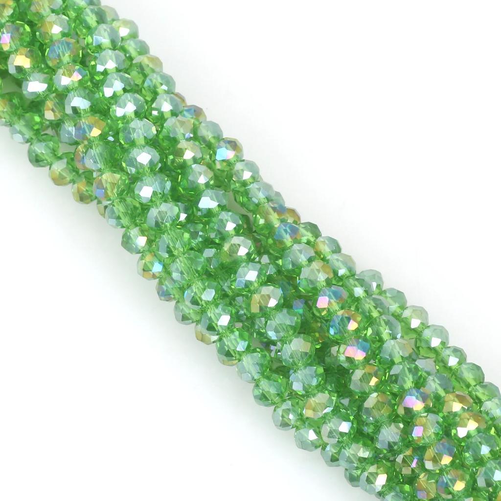 30-200Pcs Rondelle Austria Faceted Crystal Glass Beads Loose Spacer Beads for Jewelry Making