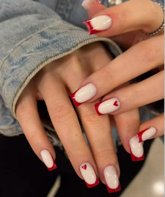 Европейские и американские градиентные персиковые балетные типсы для коротких ногтей