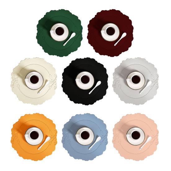 Искусственная кожа салфетки термоизоляционные салфетки термостойкие салфетки для стола легко чистящиеся цветочные