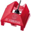 Audio Technica Vm Microlinear Replacement Stylus Turntable Red At Vmn95ml