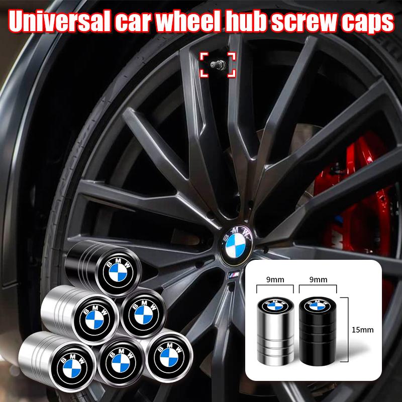  X1 X3  E46 E90 E60 4Pcs Rigid Metal Wheel Tire Valve Stem Caps Dust Cylinder Covers Hexagonal  Car Exterior Tuning Accessory HJ5