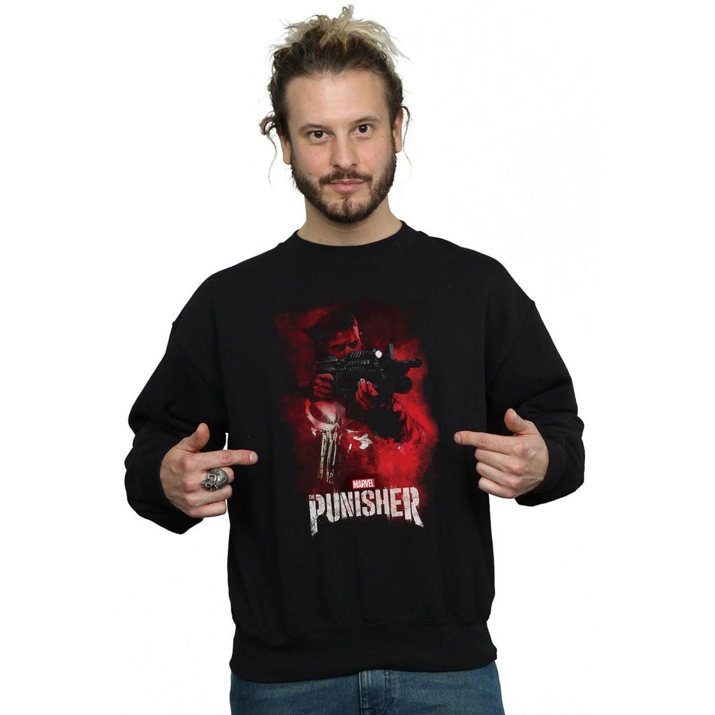 Marvel Mens The Punisher TV Series Red Sweatshirt