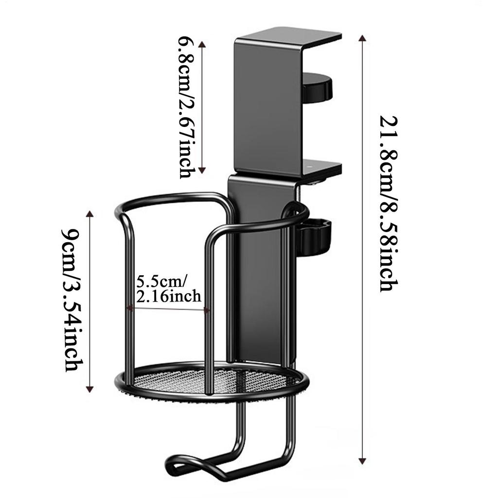 Вращающийся приставной подстаканник для стола, фиксированный подстаканник для офисного стола, нескользящая регулируемая подставка для бутылки с водой, подстаканник-клипса