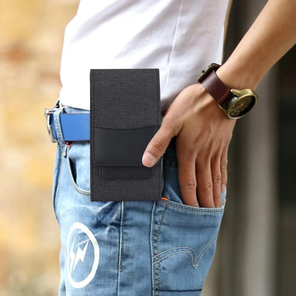 Universal Nylon Belt Waist Bag Cell Phone Pouch Holster Case with Belt Clip Cover for iPhone 13 12 11 Pro Max Samsung Galaxy S22