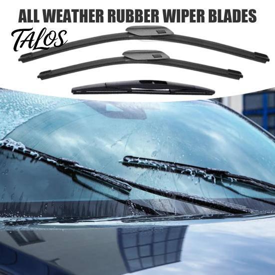 Natural Rubber Wiper Blades 3Pcs/Set Beam for Chery Tiggo 8 Plus Pro Car Window Cleaning Accessories MAX 2020-2024, 23"+18"+9" Front Rear Blades,