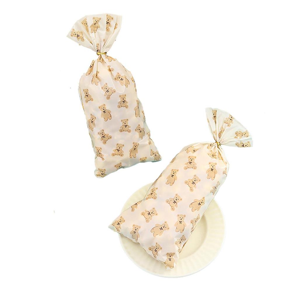 50 шт., подарочные пакеты для конфет в виде медведя в виде животного, печенье, десерт, сделай сам для детей, тема футбольных джунглей, декор для дня рождения