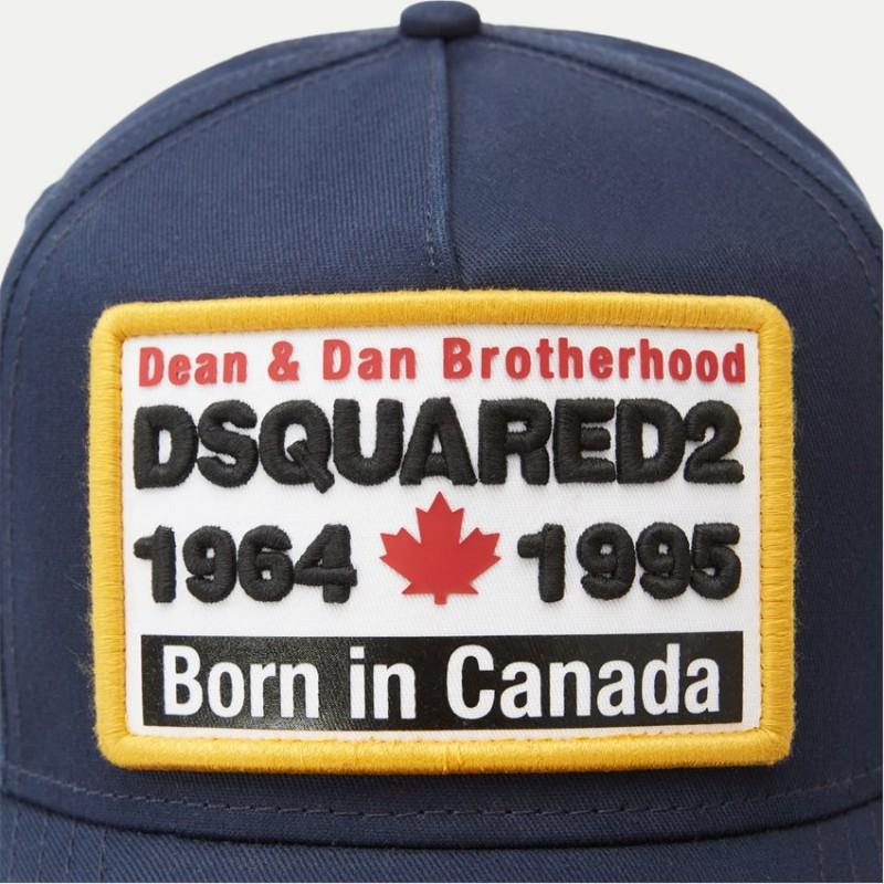 DSQUARED2 branded baseball cap navy blue