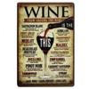 Vintage World Wine Metal Sign Plaque Whiskey Painting Alcohol Poster for Bar Club Man Cave Wall Decor Retro Pub Decoration