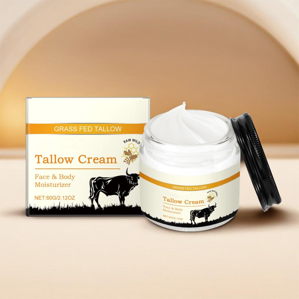 Крем для лица с медовым бальзамом и коровьим жиром питает и смягчает кожу, восстанавливает и успокаивает лицо, увлажняет и подтягивает кожу 60 г