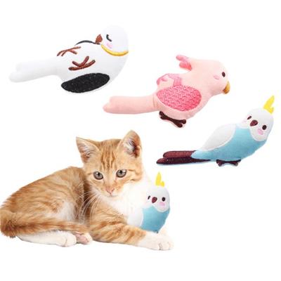 Интерактивные игрушки для кошек с кошачьей мятой внутри. Милый дизайн птицы. Устойчивость к укусам. Снятие стресса.