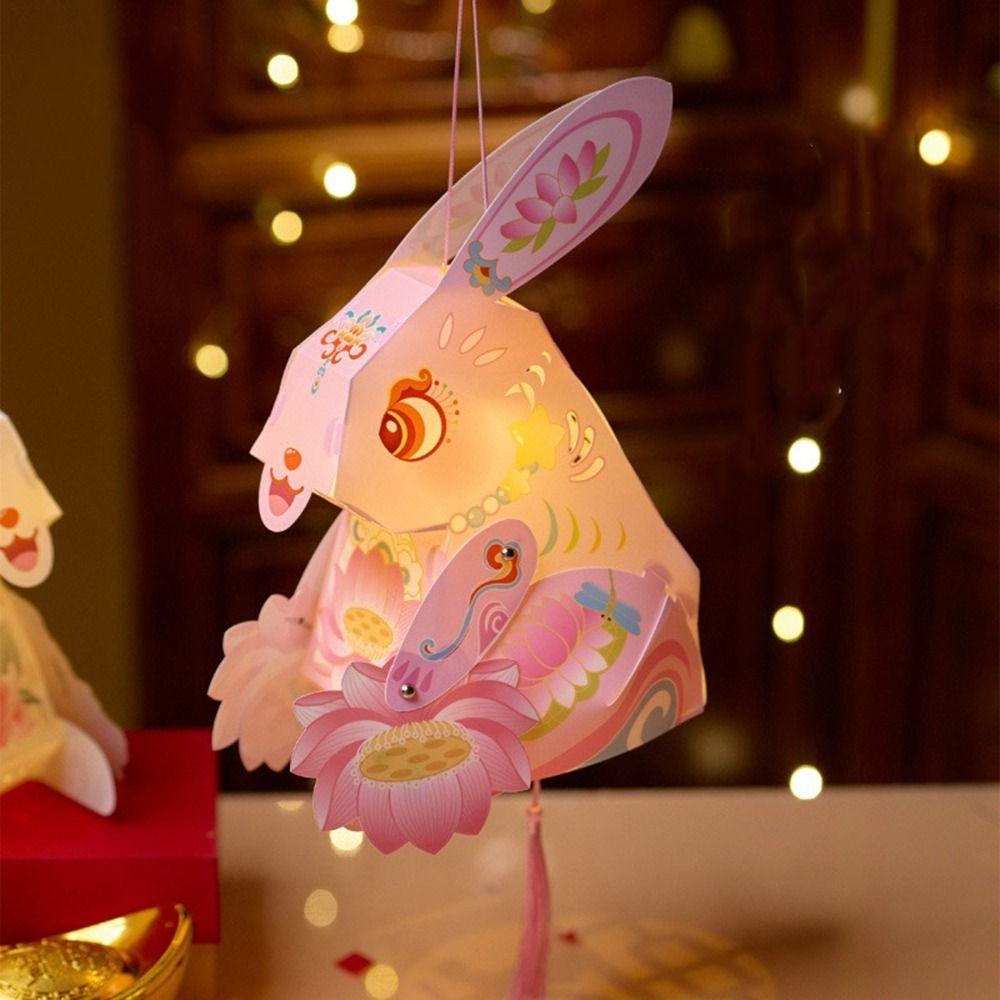 Handmade Chinese Rabbit Lantern Cartoon Mid-Autumn Festival Lantern  Mid-Autumn Festival