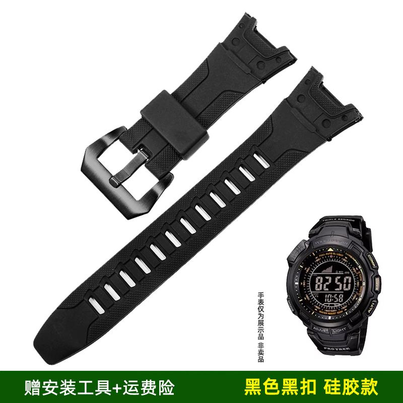 Для Casio PROTREK Серия 3071 PRG-110T/Y PRW-1300 Модифицированный ремешок для часов из титанового сплава с мужским браслетом из титановой стали черного цвета