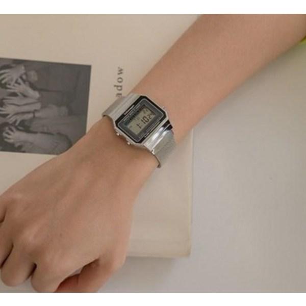 Volkswagen Классические наручные часы в стиле ретро с цифровым сетчатым ремешком, популярные корейские часы