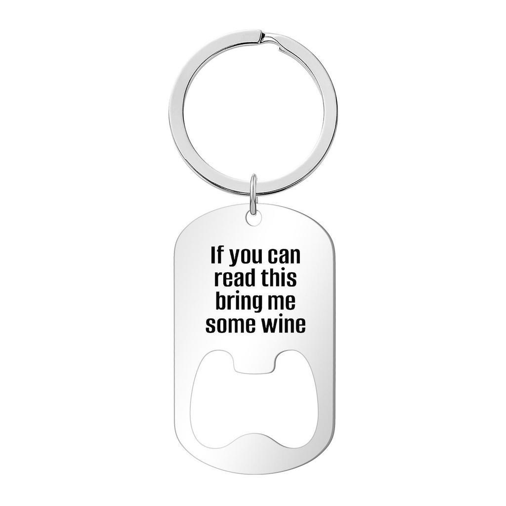 Engraved Metal Keychain Bottle Opener - Family Gift for Birthdays & Father's Day