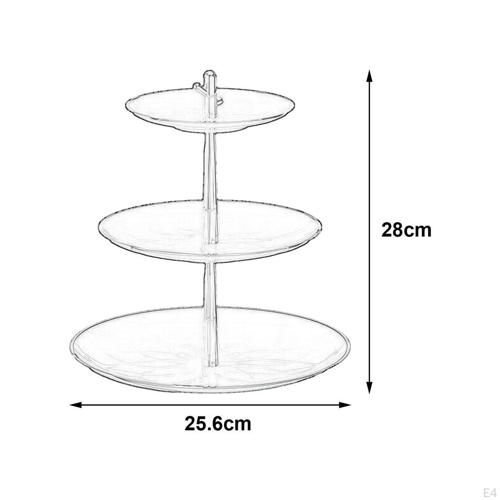 3 Tier Cupcake Stand Cake Holder Dessert Table Display Tiered Serving Tray Fruit Plate for