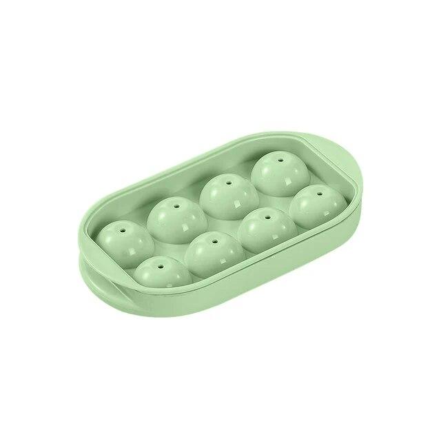 8 Girds Ice Cube Trays for Freezer Mini Ice Ball Maker Mold Circle Round Ice Cube Mold with Lid Making Household Kitchen Tools