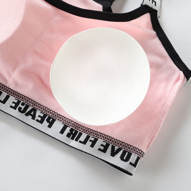 Girl Racerback Cotton Sport Training Bra Solid Color Wide Strap Underwear 8-14Years