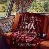 Happy 50Th Birthday To You Blanket Personalized Name Soft Comfortable Stylish Blanket Car Blanket Perfect For Travel Camping Outdoor Home Suitable For