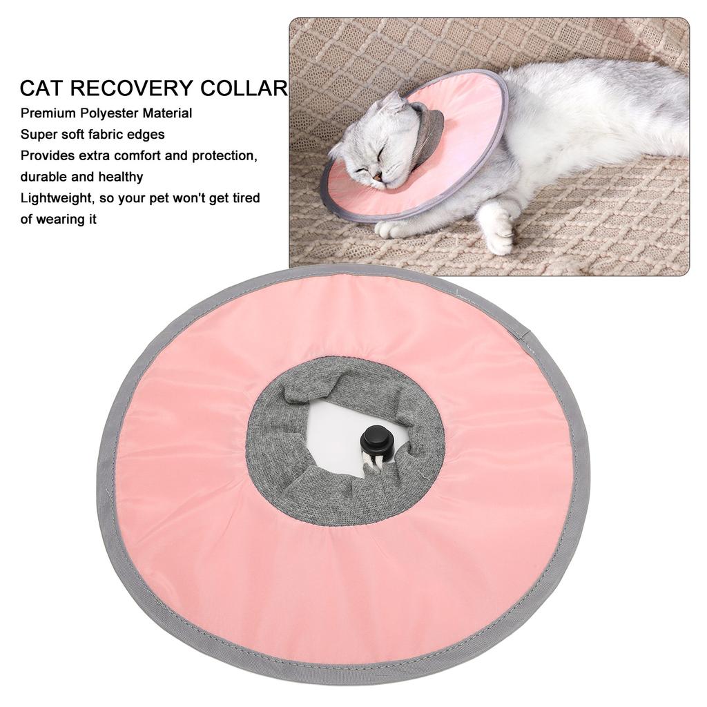 Post-Surgery Recovery Collar for Cats Waterproof and Adjustable Protective Pet Elizabethan Collar to Prevent Licking