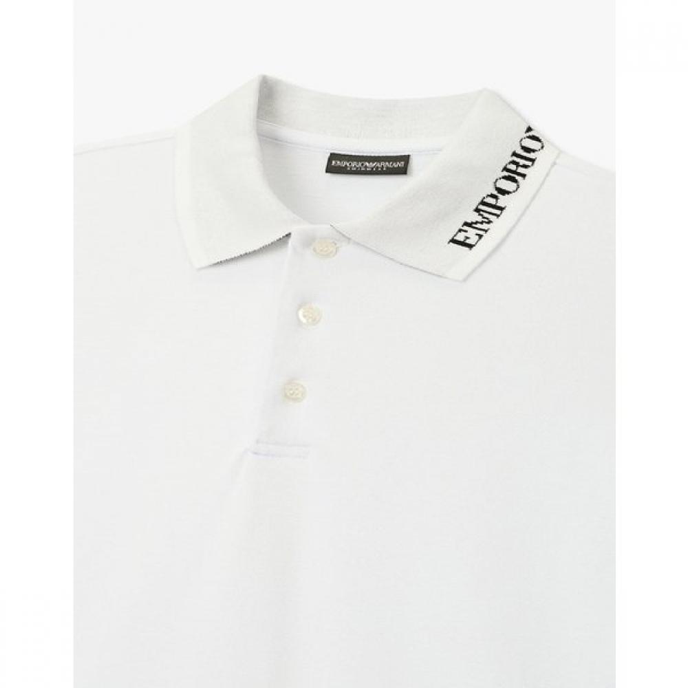 Emporio Armani Men S Beachwear Polo Shirt Jacquard Logo 0816115152