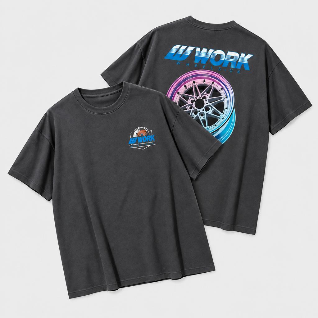 Unisexs Unisexs Oversized Crew Neck Tshirt Work Wheels Uk Jdm Alloy Rim Short Sleeve Tuner Car Vintage Streetwear Casual Tee