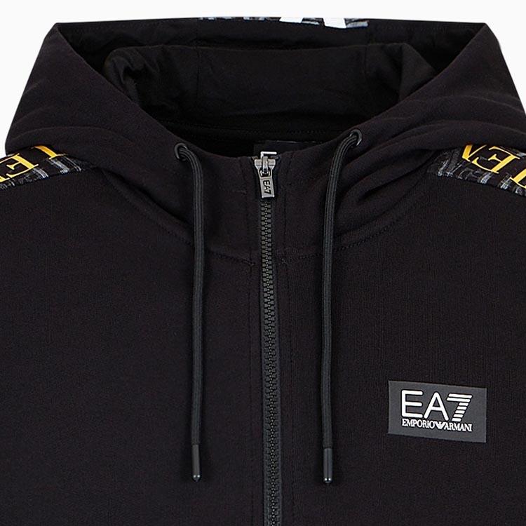 EMPORIO ARMANI EA7 SS24 Sweatshirt Men's Black 3DPM74-PJEQZ-1200