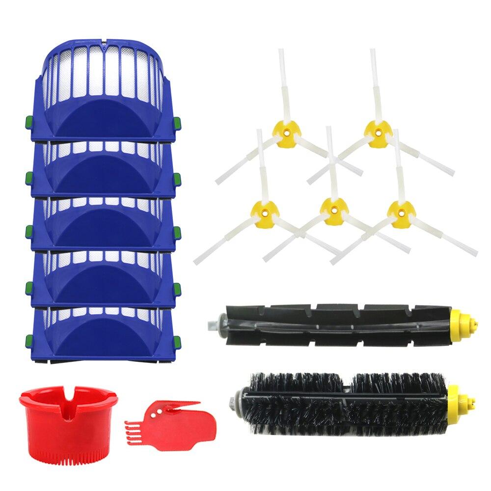 Синий фильтр AeroVac + основная/боковая щетка для iRobot Roomba 600 серии 620 630 650 660, замена аксессуаров для пылесоса