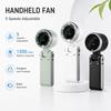 1200mAh Battery Mini Handheld Fan LED Display Desktop Fan Folding Hanging Neck Fan  Outdoor
