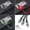NSTJE1 3 In 1 Retractable Data USB Cable Phone Charging Cable For Alfa Romeo Giulia Stelvio Giulietta 156 159 147 Mito Tonale Brera