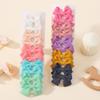 20Pcs/set Soft Cotton Bow Hairpin Girl Sweet Plaid Design Hairclip Solid Color Lovely Hairgripe Barrettes Kids Hair Accessories