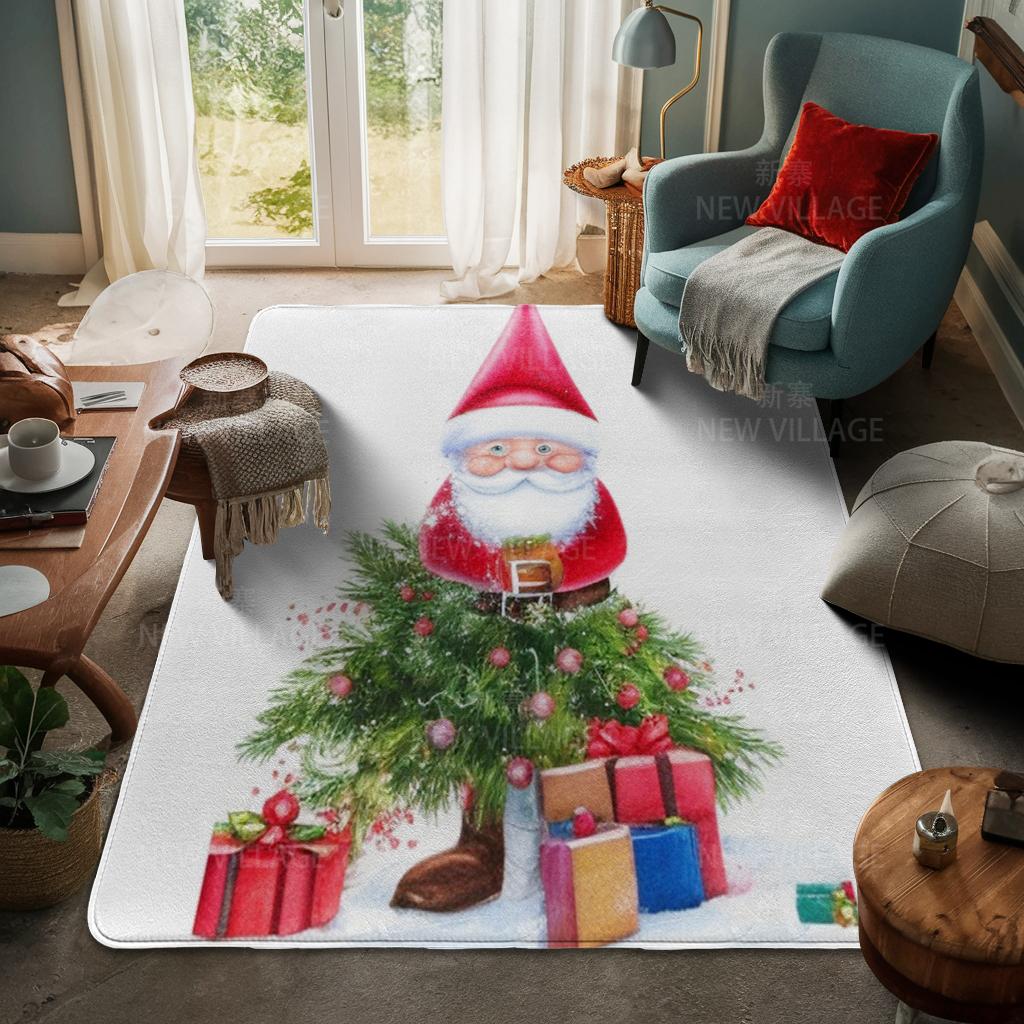 Ковер у входа в дом Домашний коврик у двери Гостиная Ванная Комната Ноги ванная комната Нескользящие коврики с водопоглощением для ванной Счастливого Рождества зима