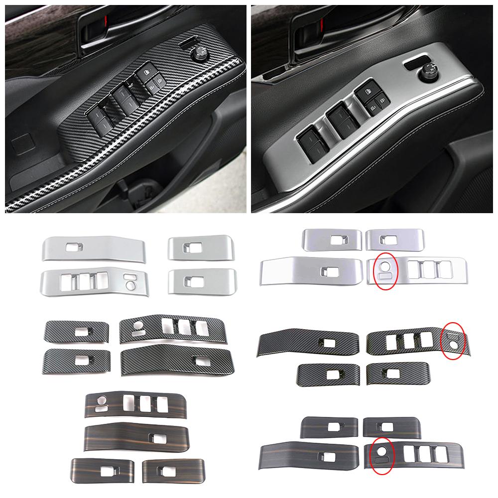 Для Toyota Highlander XU70 2024 Аксессуар для салона автомобиля Подлокотник Стеклоподъемник Кнопка Переключатель Отделка Рамка Украшение Крышка Наклейка