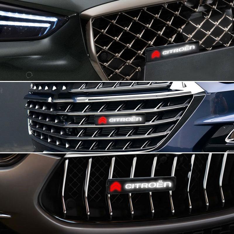 Декоративная светодиодная подсветка на решетку переднего капота, эмблема-значок для Citroen C1 C2 C3 C4 C5 C6 C5X E-C4 C-Crosser C4 Cactus
