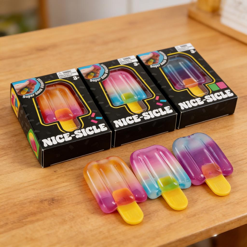 Schylling Needoh Nice Cube Сенсорный Nice-Sicle Снятие стресса Мягкий куб Против тревожности Сжимаемый объект Для концентрации Население с СДВГ