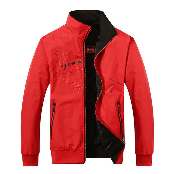 Двусторонняя мужская куртка с воротником-стойкой, весна, осень, зима, повседневная спортивная тонкая, свободная ветрозащитная и дышащая мужская куртка