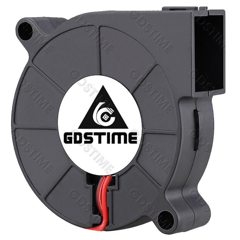 Gdstime DC 5V 12V 24V 50x50x15мм Охладитель на двойном подшипнике 2-контактный USB Радиальный вентилятор 5015 Турбо-вентилятор 5см 50мм Радиатор для охлаждения 3D-принтера Топливные форсунки 6
