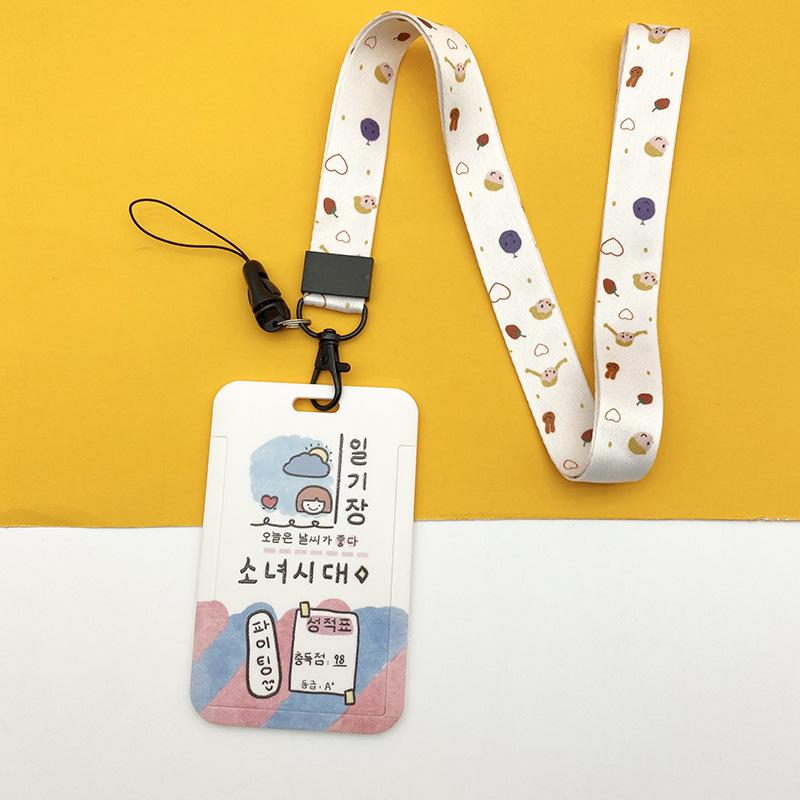Cartoon Credential Card Holder Bags Doctor Nurse Neck Strap Lanyards Keychain Pass Card Holder Hang Rope Lariat Lanyard Gifts